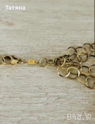 4-редно колие от позлатено  925 сребро ,66грамма, снимка 8 - Колиета, медальони, синджири - 53147377