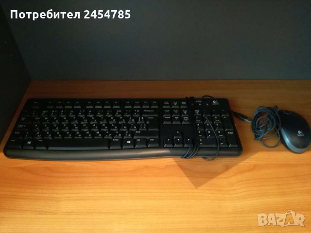 Клавиатура USB  Logitech K 120 + мишка, снимка 1