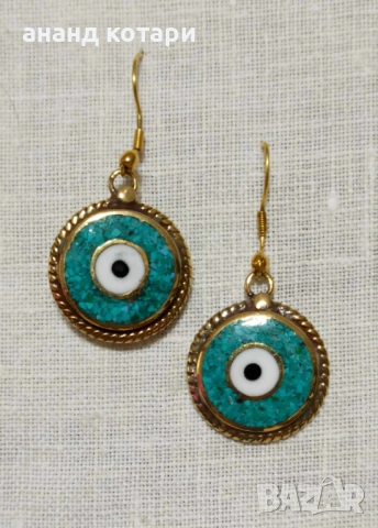 Висящи обеци - Тибетска сълза-1-6, снимка 7 - Обеци - 53226512