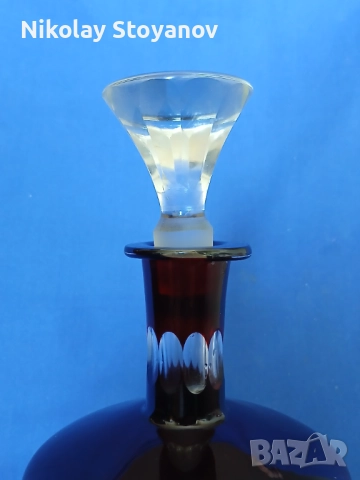 Кристално шише - Вместимост 1L., снимка 2 - Колекции - 52927931