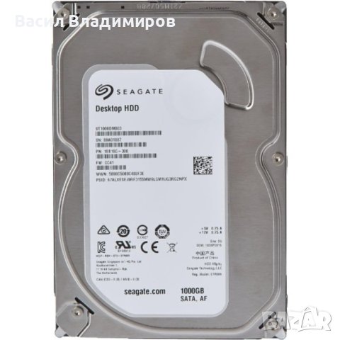 Хард диск Seagate 1TB - Refurbished, снимка 1 - Външни хард дискове - 43645915