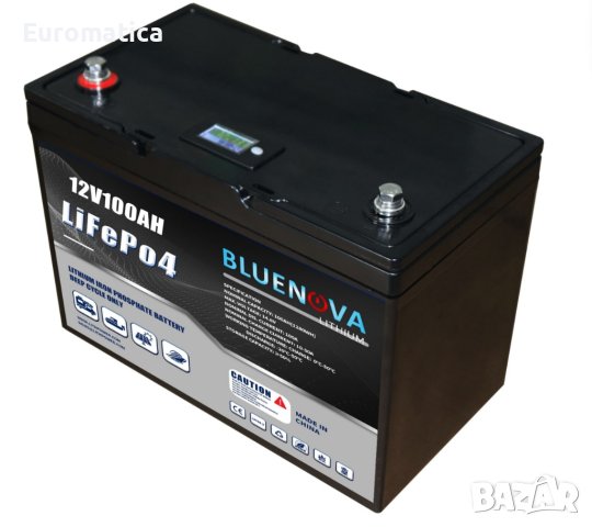 ЛИТИЕВО-ЙОНЕН ФОСФАТЕН АКУМУЛАТОР 200AH - 12V BlueNova LIFEPO4 SMART BLUETOOTH BMS