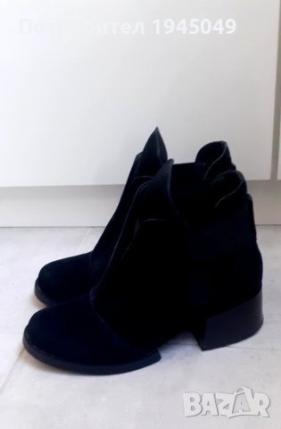 Дамски боти - 37 номер (естествен велур), снимка 2 - Дамски боти - 50848349