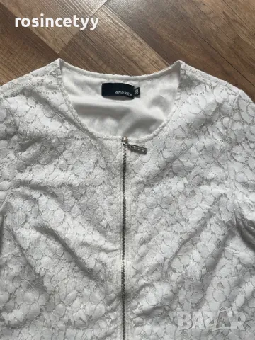 дантелено сако с цип, снимка 2 - Сака - 23990617