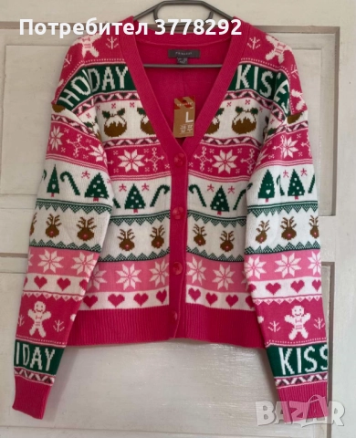  За Коледа пуловери -Нови, етикет. Качествени, меки, плътни, топли. По 35лв. за брой. Размер L-XL, снимка 2 - Други - 51997971