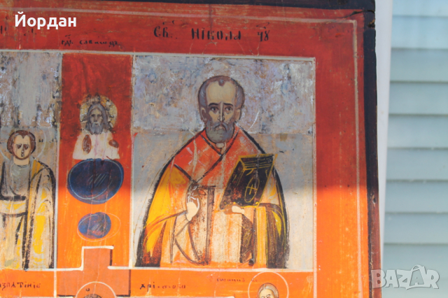 Руска празнична икона , снимка 3 - Антикварни и старинни предмети - 36417068