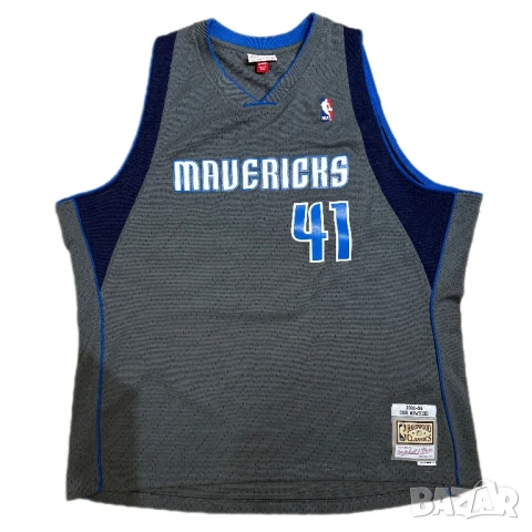 Оригинален мъжки потник Mitchell & Ness x Dirk Nowitzki x Dallas Mavericks | XXL , снимка 2 - Тениски - 50736494
