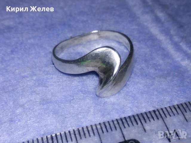 ЕЛЕГАНТЕН СТИЛИЗИРАН ВИНТИДЖ АРТ СРЕБЪРЕН ПРЪСТЕН СРЕБРО 900 ПРОБА МАЙСТОРСКА ИЗРАБОТКА 37869, снимка 2 - Пръстени - 40759808