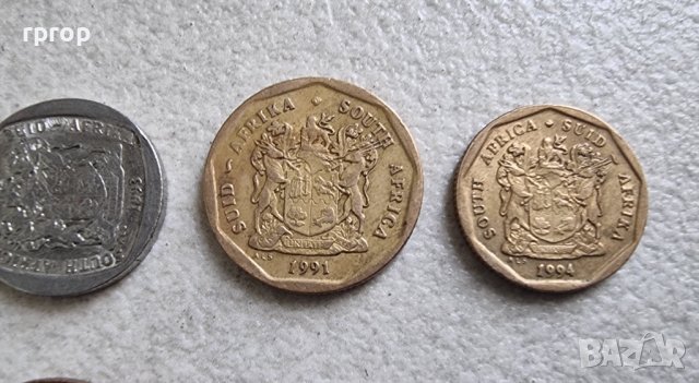 Монети. Южно Африканска Република . ЮАР. 1, 2, 5,10, 20 и 50 цента. 1, 2 и 5 ранда. По стара емисия., снимка 8 - Нумизматика и бонистика - 42284246