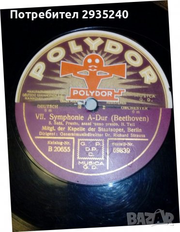 Стар албум с плочи Бетовен, снимка 2 - Грамофонни плочи - 38634042
