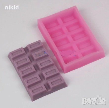 Дълбока плочка шоколадов блок цял шоколад силиконов молд форма декорация и украса торта фондан гипс