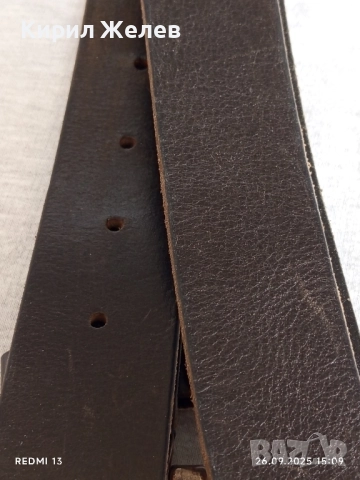 Естествена кожа колан здрав винтидж стил 49389, снимка 3 - Колани - 51847438