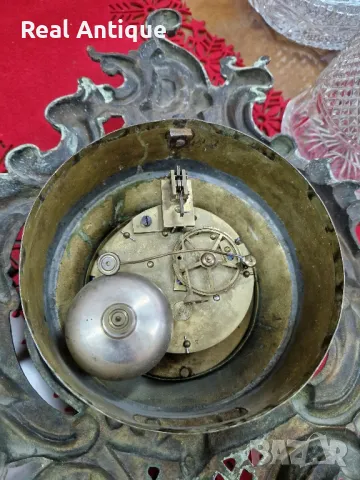 Рядък антикварен колекционерски френски бронзов стенен часовник Japy Freres 1870 г , снимка 7 - Антикварни и старинни предмети - 50257464