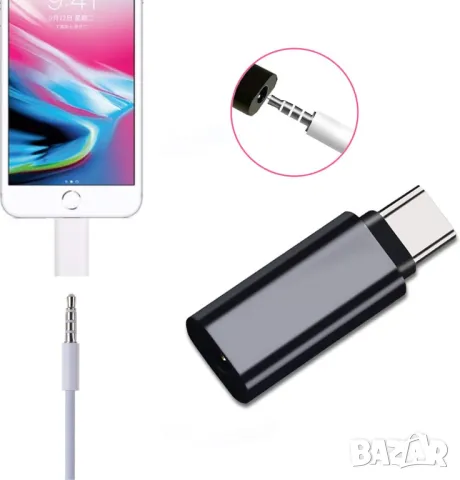 Адаптер за слушалки USB Type C към 3.5 мм AUX, снимка 4 - Слушалки, hands-free - 47988024