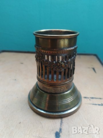 месингова кутия за клечки за зъби арт деко