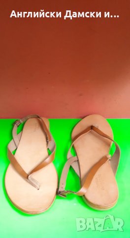 Английски дамски сандали естествена кожа-2 цвята, снимка 5 - Сандали - 28686644
