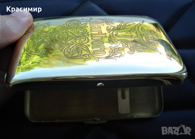 МЕСИНГОВА ТАБАКЕРА ЗА ЦИГАРИ MARLBORO, снимка 6 - Други стоки за дома - 43761738