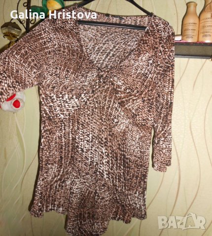 СТРАХОТНА ТУНИКА В КАФЯВО МАКСИ РАЗМЕР XL, снимка 2 - Туники - 27435426