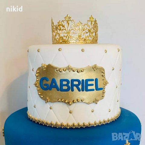 Корона Тиара метална за украса декор на торта парти сребрист златист меден цвят, снимка 11 - Други - 27713898