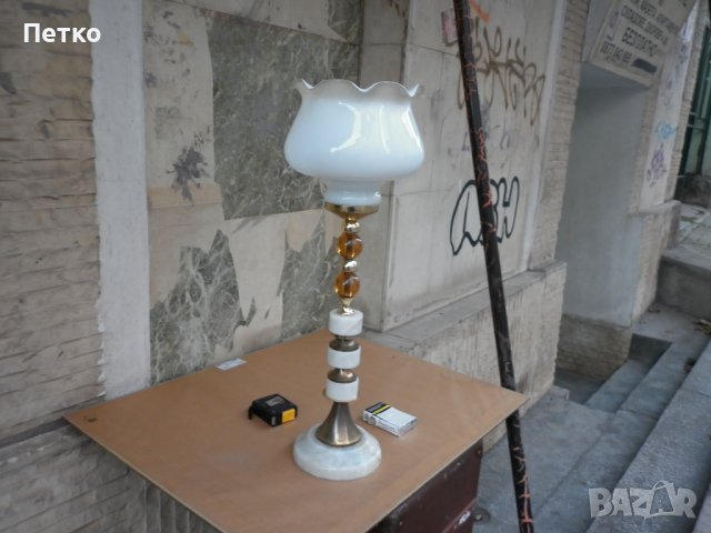 Голяма масивна лампа НРБ    64  см, снимка 5 - Антикварни и старинни предмети - 43370274