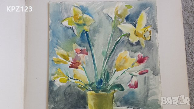 КАРТИНА НАТЮРМОРТ акварел / МАРИЯ МЕЖДУРЕЧКА, снимка 6 - Картини - 29059655