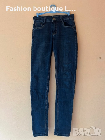 Дамски тъмно сини дънки S размер състав 68% памук 30% полиестер 2% еластант 👖👖👖