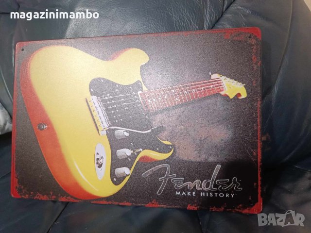  Fender Make History-метална табела(плакет), снимка 2 - Китари - 43144545