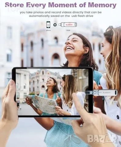 Нов USB-C флаш драйв 128GB USB памет за iPhone, Android и компютър, снимка 5 - Друга електроника - 49339187