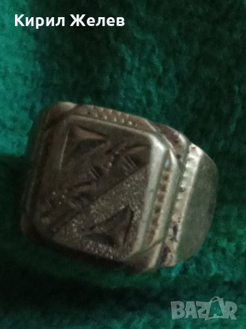 Пръстен стар бронзов СТИЛНА РЕТРО ОРНАМЕНТИКА ПОЗЛАТА РЪЧНА ИЗРАБОТКА 21272, снимка 6 - Антикварни и старинни предмети - 33544649