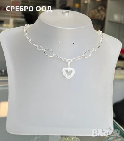 Сребърни колиета, снимка 3 - Колиета, медальони, синджири - 50616760