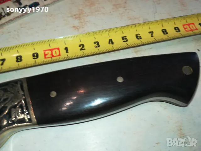 МАСИВЕН ОСТЪР НОЖ С ГРАВЮРА 1403251727, снимка 10 - Ножове - 49496083