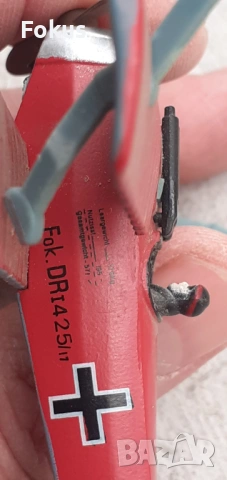 Малко колекционерско метално самолетче играчка, снимка 4 - Антикварни и старинни предмети - 53335815