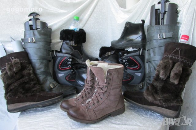 АПРЕСКИ, топли кафяви боти, апрески, кубинки, ботуши, 38,естествена кожа - велур + топла подплата, снимка 15 - Дамски ботуши - 33415632