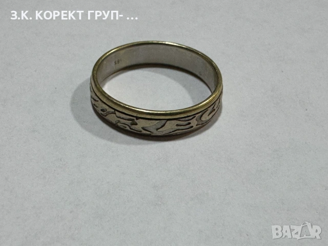 Златен мъжки пръстен 14К, снимка 3 - Пръстени - 53037740