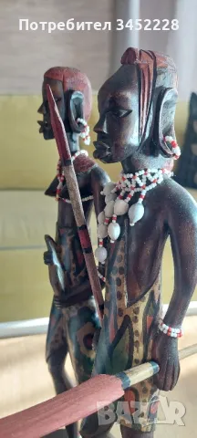 дърворезба Африка за колекционери височина 40см , снимка 8 - Антикварни и старинни предмети - 49223024