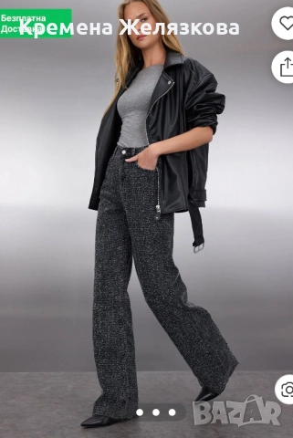 Черни дънки с детайли 