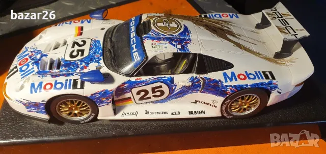 1:18 UT Models Porsche 911 GT1 Mobil 1 #25 #021839, снимка 3 - Нумизматика и бонистика - 48093919