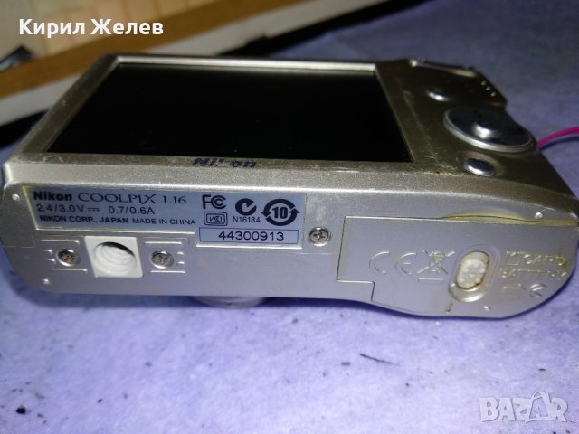 NIKON COOLPIX L16 NIKON CORP. JAPAN Стар КОЛЕКЦИОНЕРСКИ ДИГИТАЛЕН ФОТОАПАРАТ НИКОН 26089, снимка 14 - Фотоапарати - 43506376