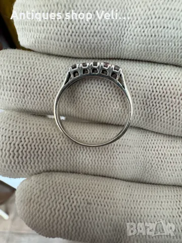 Сребърен пръстен с розови циркони №6246 , снимка 4 - Пръстени - 48362349