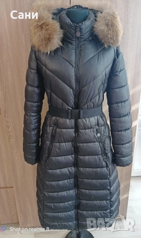 Дълго зимно яке с естествен пух, снимка 7 - Палта, манта - 38497955
