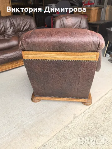 Комплект: Триместен диван + 2 фотьойла , снимка 11 - Дивани и мека мебел - 49691067