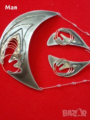 Дизайнерско колие с обеци уникат  Цена : 85 лв., снимка 6 - Колиета, медальони, синджири - 28220062