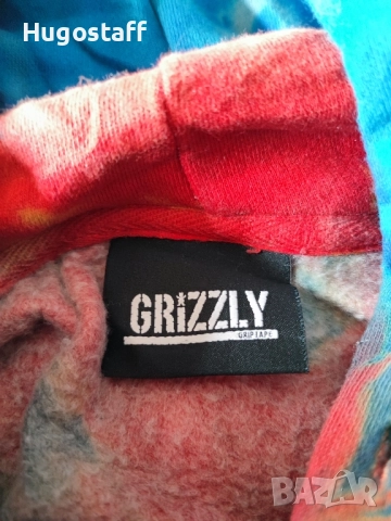 GRIZZLY griptape The Bear Hoodie суитчър качулка скейтборд горнище худи М,Л, снимка 10 - Спортни дрехи, екипи - 52084123
