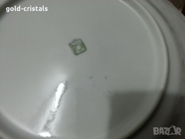 Стар български порцелан чинии плитки, снимка 3 - Антикварни и старинни предмети - 34719452