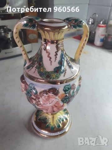 Керамични ваза с позлата, снимка 9 - Вази - 25318387
