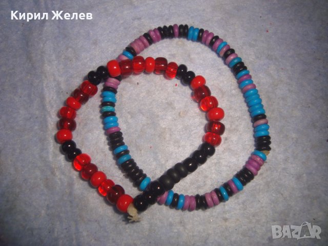 ДВЕ СТАРИ ЦВЕТНИ РАЗТЕГЛИВИ МЪНИСТЕНИ АРТ ГРИВНИЧКИ РЪЧНА ИЗРАБОТКА 18962, снимка 3 - Гривни - 37026611