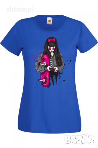 Дамска Тениска Scate woman purple,Изненада,Повод,Подарък,Празник, снимка 7 - Тениски - 37639528