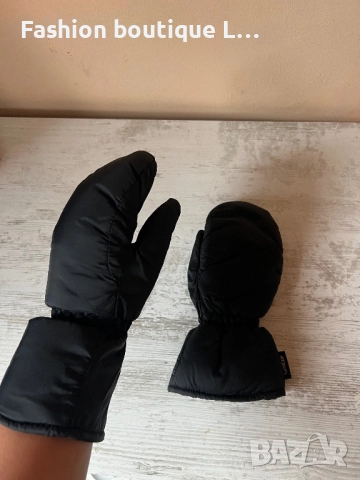 Дамски черни зимни ръкавици с цяла лапа и ластик на китката 🖤, снимка 5 - Ръкавици - 52859704
