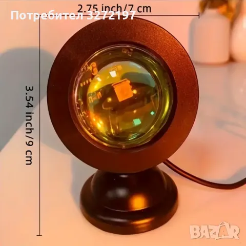 Залез Слънце Лампа Проекция Led Светлини С Дистанционно, 16 Цвята, снимка 14 - Прожектори - 47994379