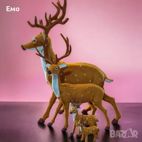 Елегантен коледен елен – Перфектната празнична декорация: Раземир - 15 см ,23 см, 60 см, 85 см, снимка 2 - Декорация за дома - 48022470